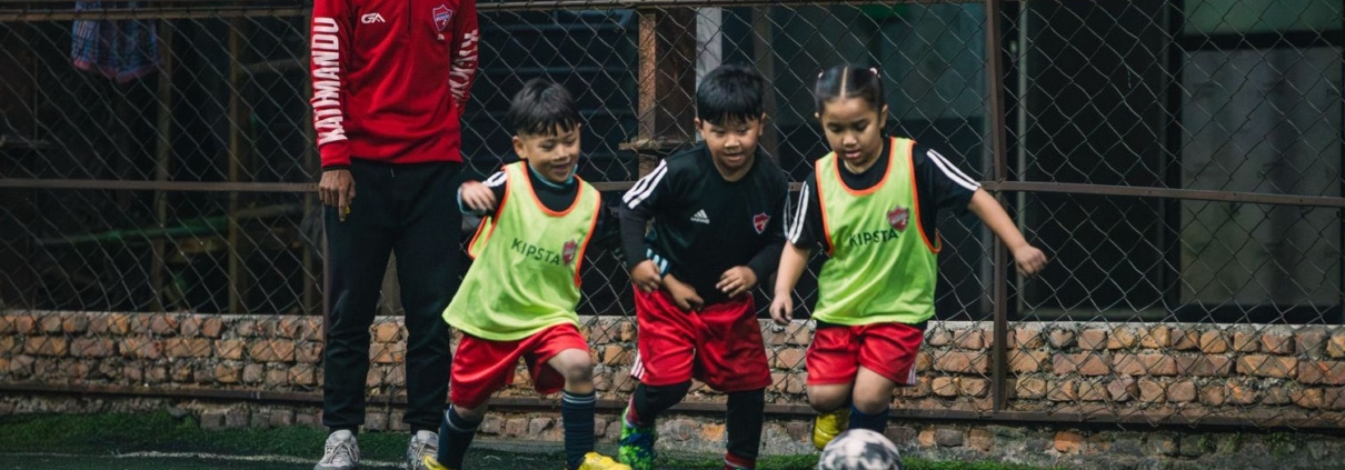Kathmandu Kickers football academy for kids
