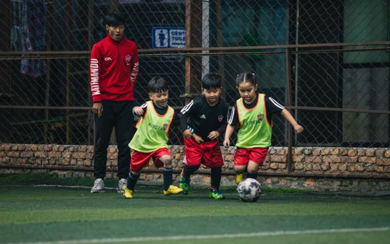 Kathmandu Kickers football academy for kids