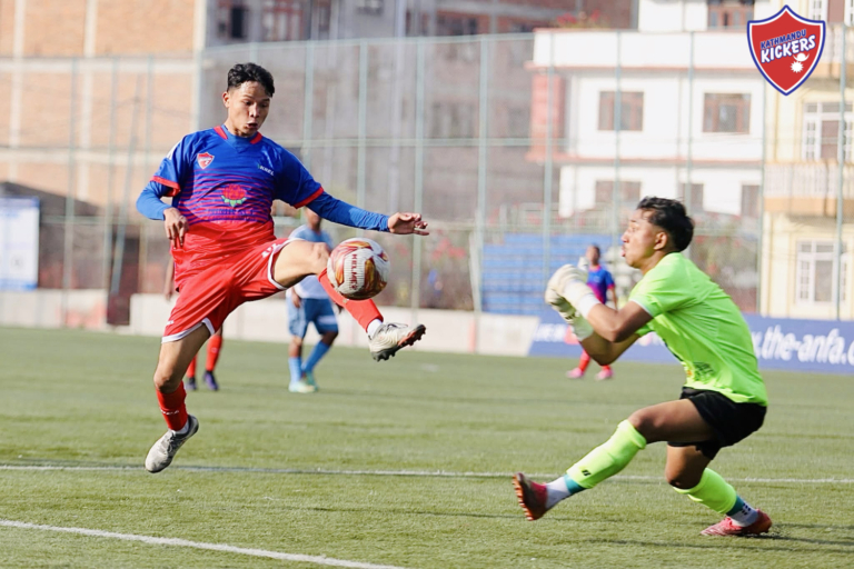 kathmandu kickers out of c division qualifiers